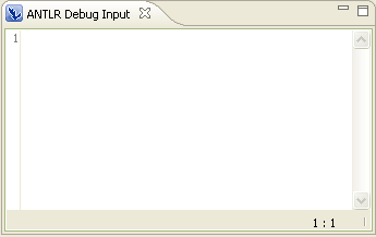 ANTLR Debug Input View